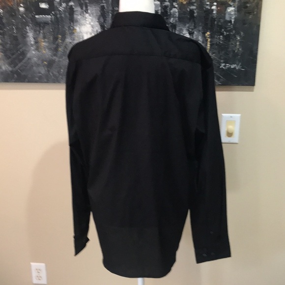 NWT DKNY Women’s Black/Grey Inside Collar Button Down Long Sleeve Shirt-Size L - Picture 2 of 7